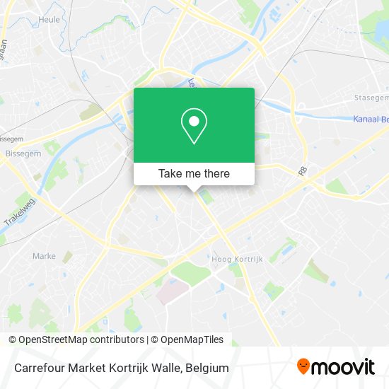 Carrefour Market Kortrijk Walle map