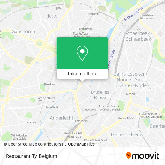 Restaurant Ty map