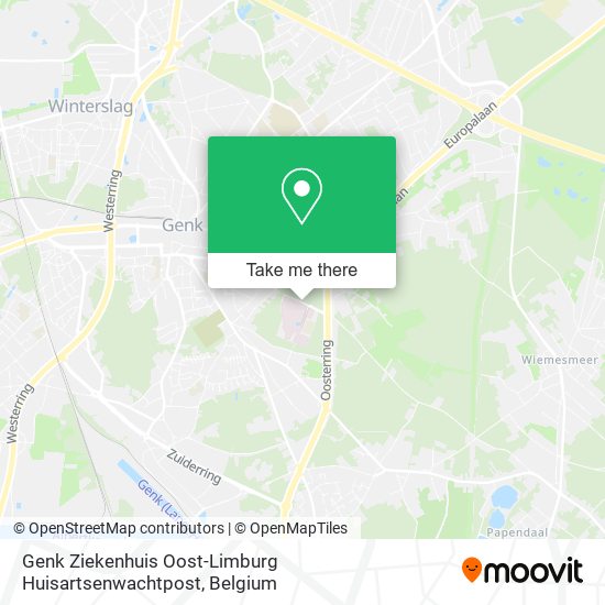 Genk Ziekenhuis Oost-Limburg Huisartsenwachtpost map