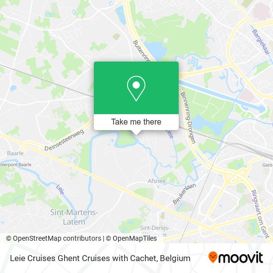Leie Cruises Ghent Cruises with Cachet map