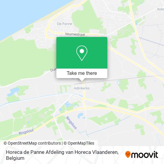 Horeca de Panne Afdeling van Horeca Vlaanderen map