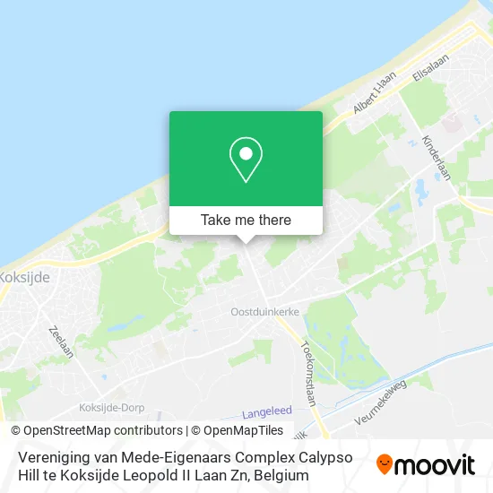 Vereniging van Mede-Eigenaars Complex Calypso Hill te Koksijde Leopold II Laan Zn map