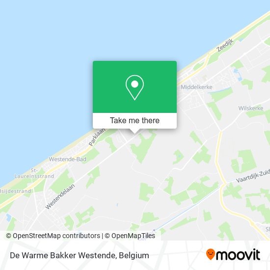 De Warme Bakker Westende map