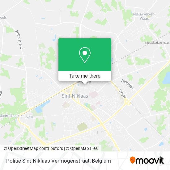 Politie Sint-Niklaas Vermogenstraat plan