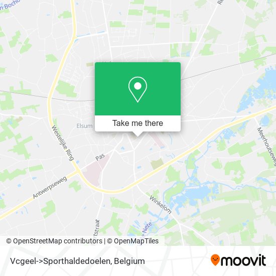 Vcgeel->Sporthaldedoelen plan