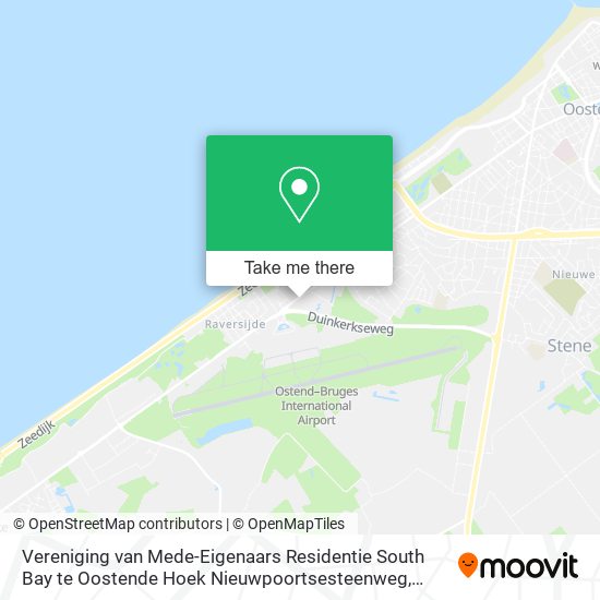 Vereniging van Mede-Eigenaars Residentie South Bay te Oostende Hoek Nieuwpoortsesteenweg map