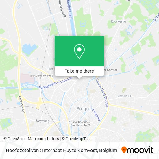 Hoofdzetel van : Internaat Huyze Komvest map
