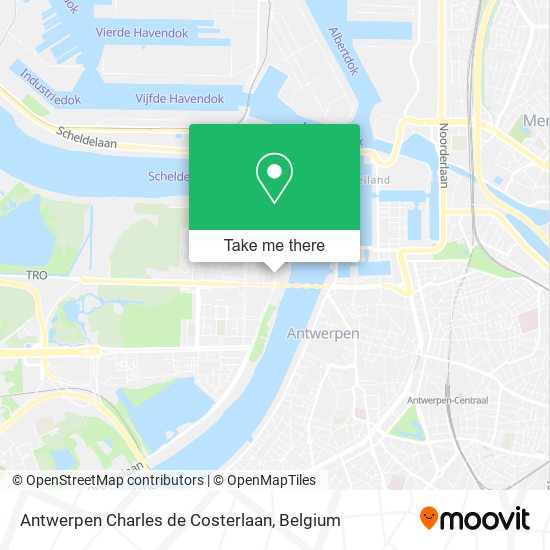 Antwerpen Charles de Costerlaan plan