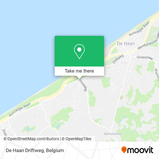 De Haan Driftweg map