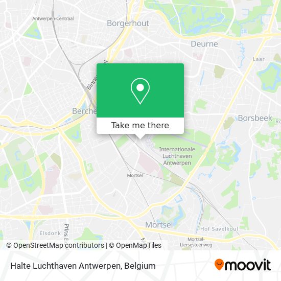 Halte Luchthaven Antwerpen map