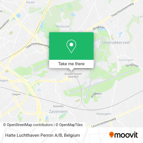 Halte Luchthaven Perron A/B map