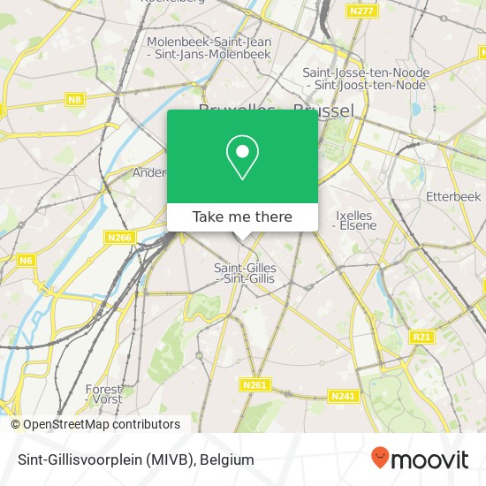 Sint-Gillisvoorplein (MIVB) map