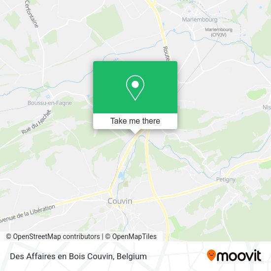 Des Affaires en Bois Couvin map