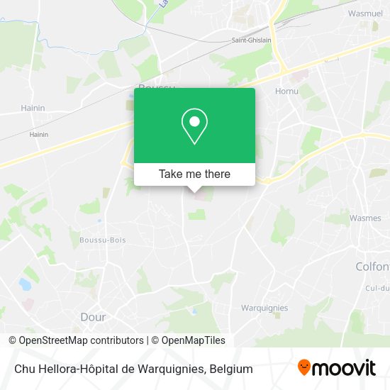 Chu Hellora-Hôpital de Warquignies map