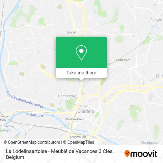 La Lodelinsartoise - Meublé de Vacances 3 Clés map