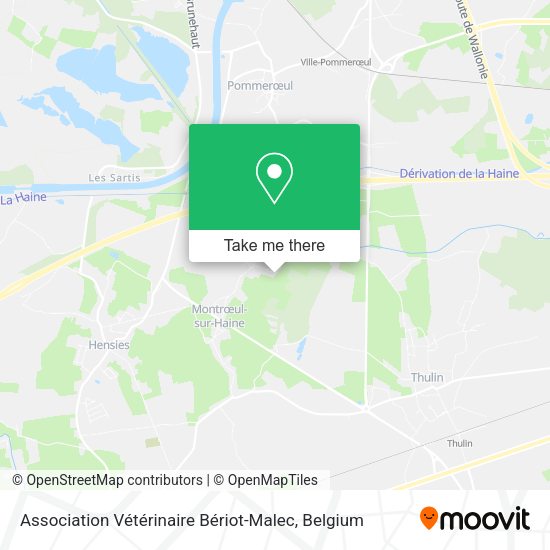 Association Vétérinaire Bériot-Malec map