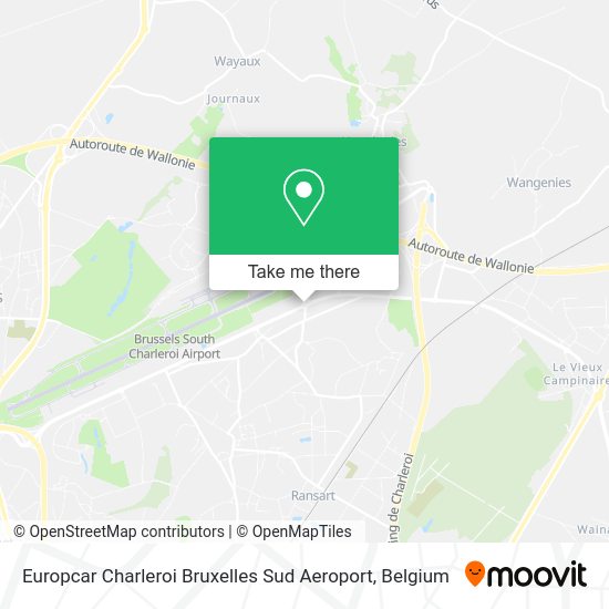 Europcar Charleroi Bruxelles Sud Aeroport map