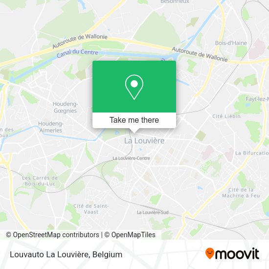 Louvauto La Louvière map