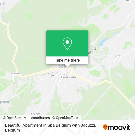 Beautiful Apartment in Spa Belgium with Jacuzzi map
