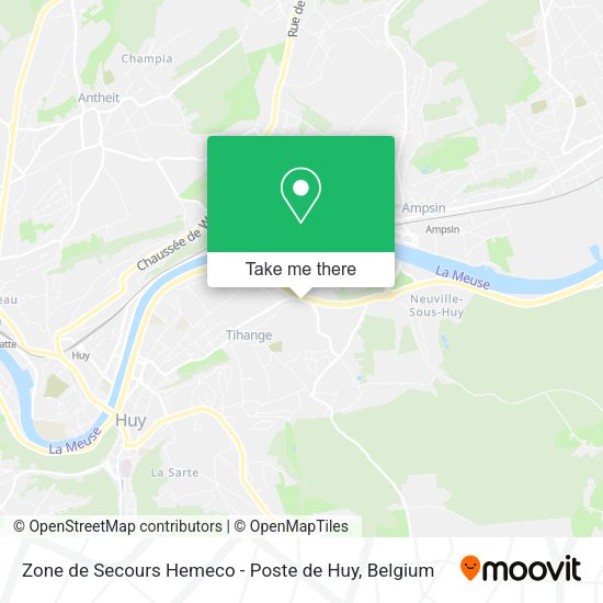 Zone de Secours Hemeco - Poste de Huy map