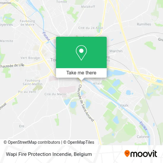 Wapi Fire Protection Incendie map