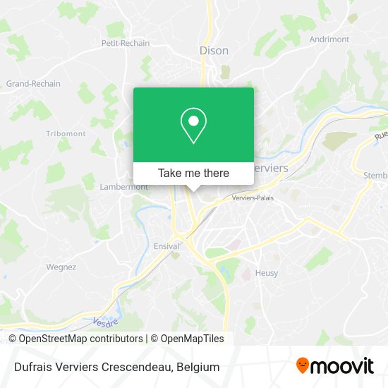 Dufrais Verviers Crescendeau map