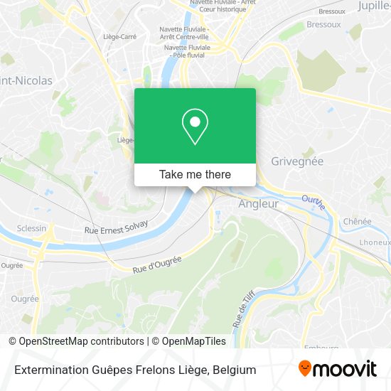 Extermination Guêpes Frelons Liège map