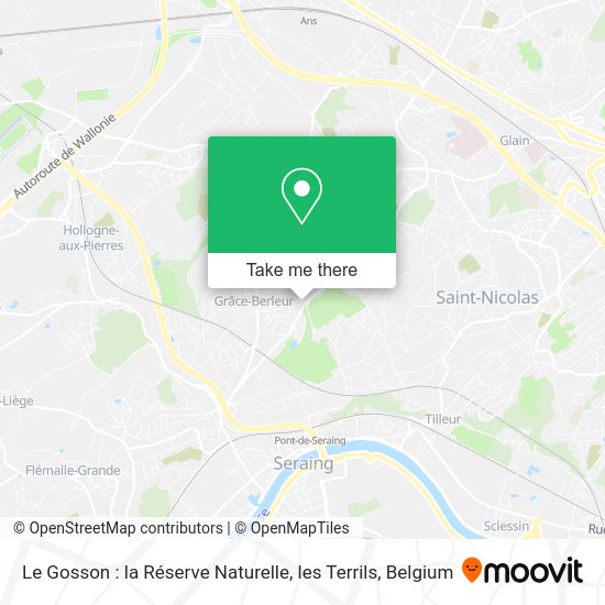 Le Gosson : la Réserve Naturelle, les Terrils plan