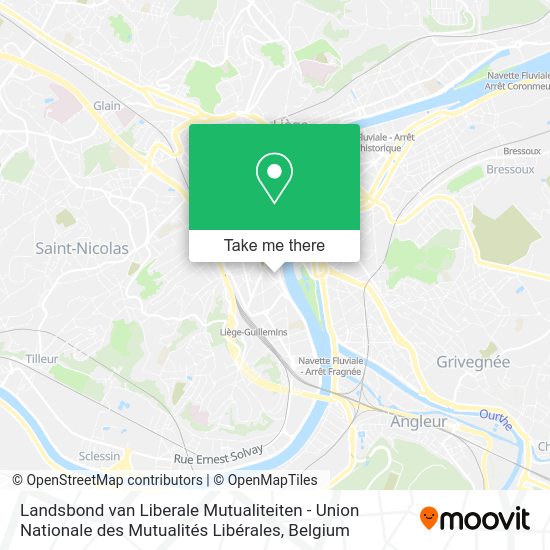 Landsbond van Liberale Mutualiteiten - Union Nationale des Mutualités Libérales map