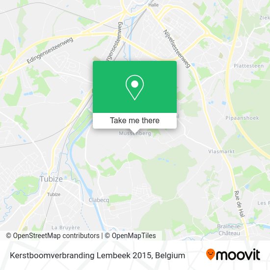 Kerstboomverbranding Lembeek 2015 map