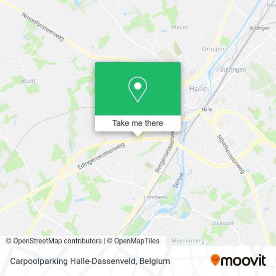 Carpoolparking Halle-Dassenveld map