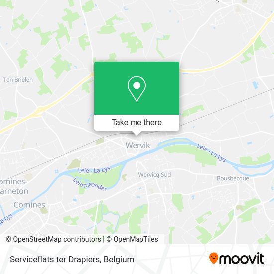 Serviceflats ter Drapiers map