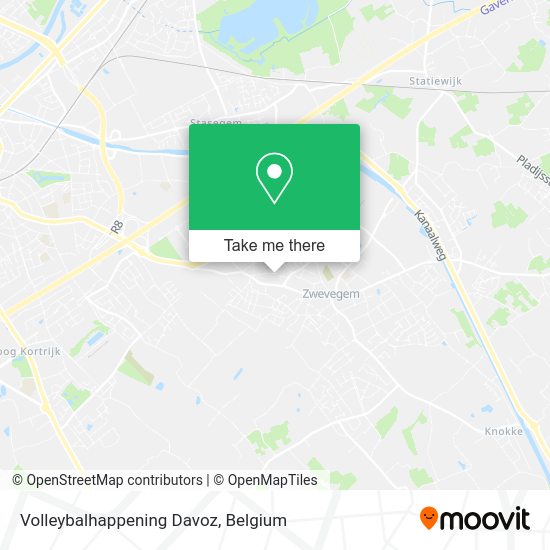 Volleybalhappening Davoz map