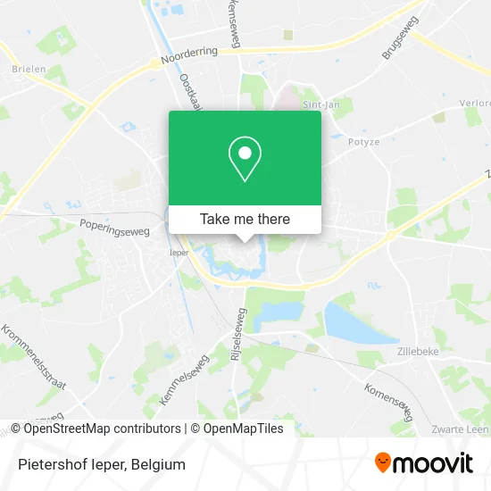 Pietershof Ieper map