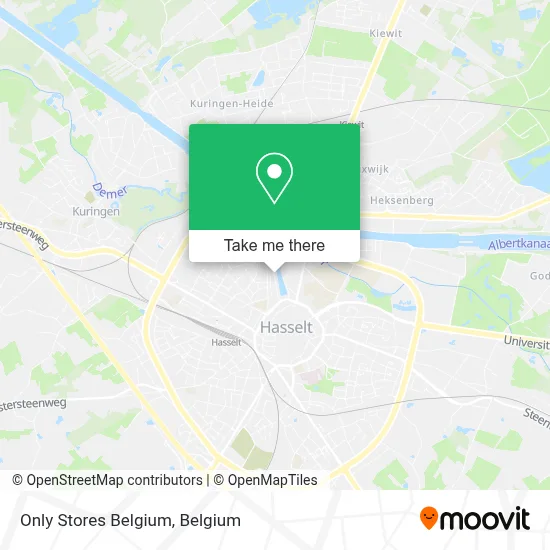 Only Stores Belgium map
