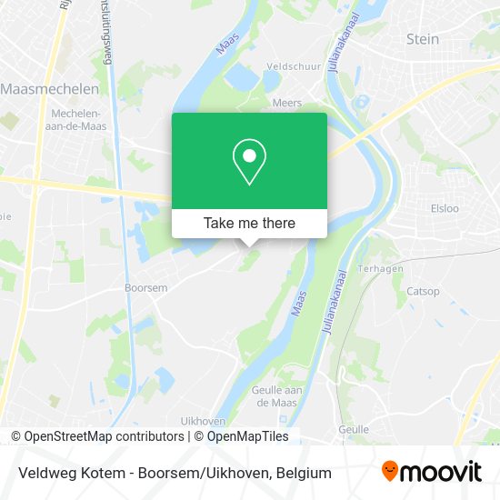 Veldweg Kotem - Boorsem / Uikhoven map
