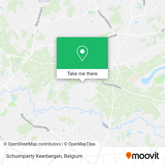 Schuimparty Keerbergen map