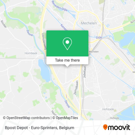 Bpost Depot - Euro-Sprinters map