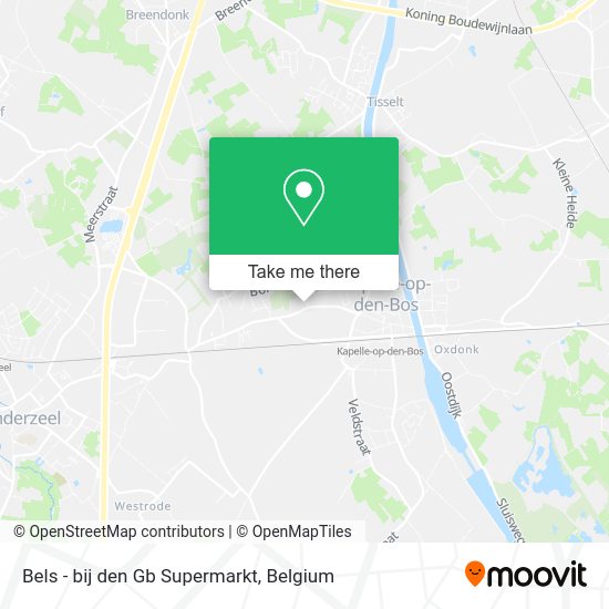 Bels - bij den Gb Supermarkt map