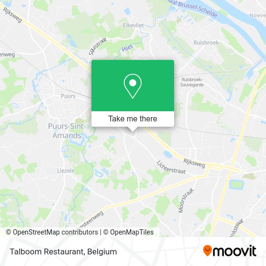 Talboom Restaurant plan