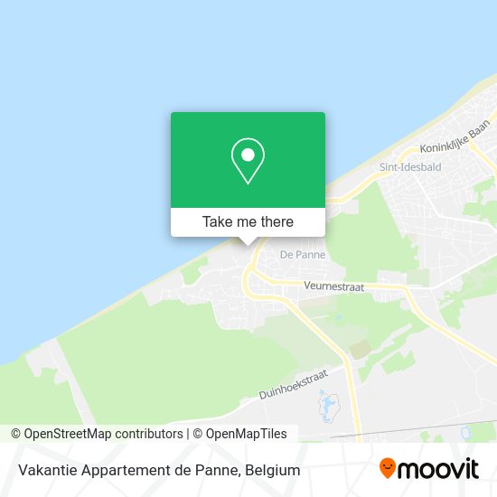 Vakantie Appartement de Panne map