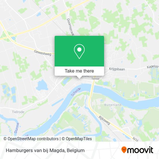 Hamburgers van bij Magda map