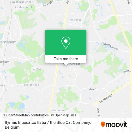 Itymas Bluecatco Bvba / the Blue Cat Company map