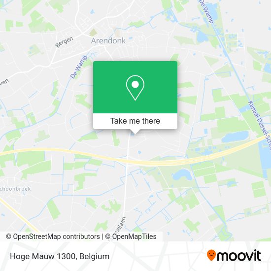 Hoge Mauw 1300 map