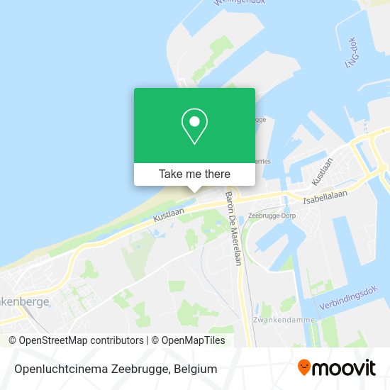 Openluchtcinema Zeebrugge map