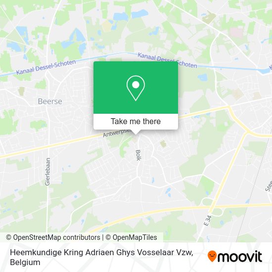 Heemkundige Kring Adriaen Ghys Vosselaar Vzw map
