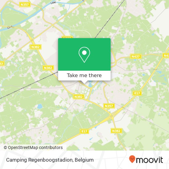 Camping Regenboogstadion map