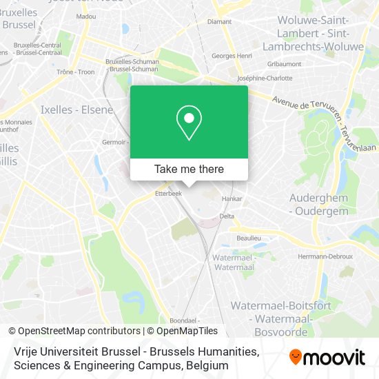 Vrije Universiteit Brussel - Brussels Humanities, Sciences & Engineering Campus map