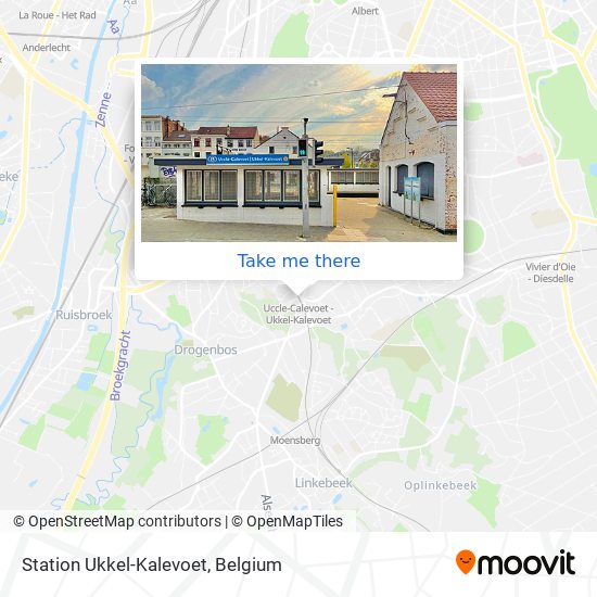 Station Ukkel-Kalevoet map