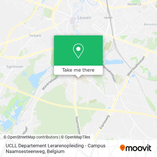 UCLL Departement Lerarenopleiding - Campus Naamsesteenweg map